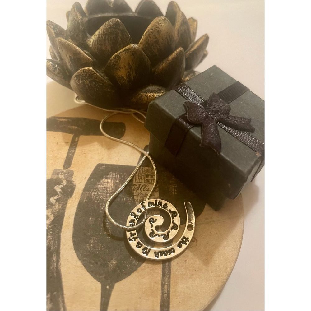 SILVER INFINITY MEDALLION NECKLACE